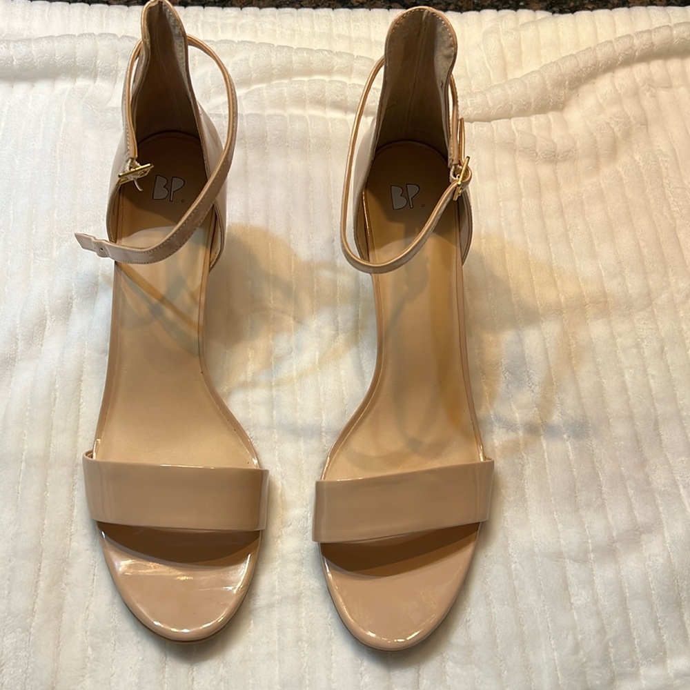 BP blush patent leather open toe sandals..size 13M